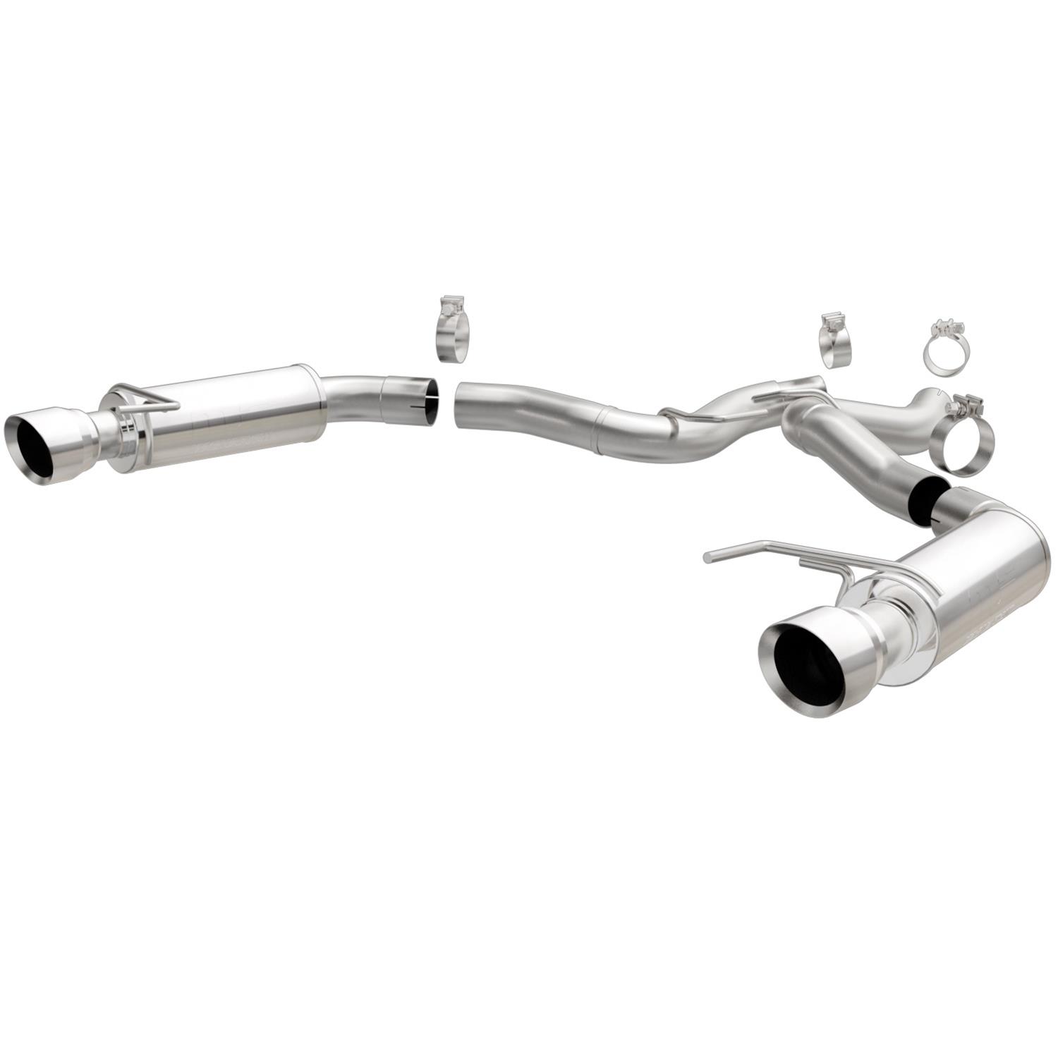 MagnaFlow Axle Back, SS, 3in, Competition, Dual Split Polished 4.5in Tip 2015 Ford Mustang GT V8 5.0 thumbnail 3
