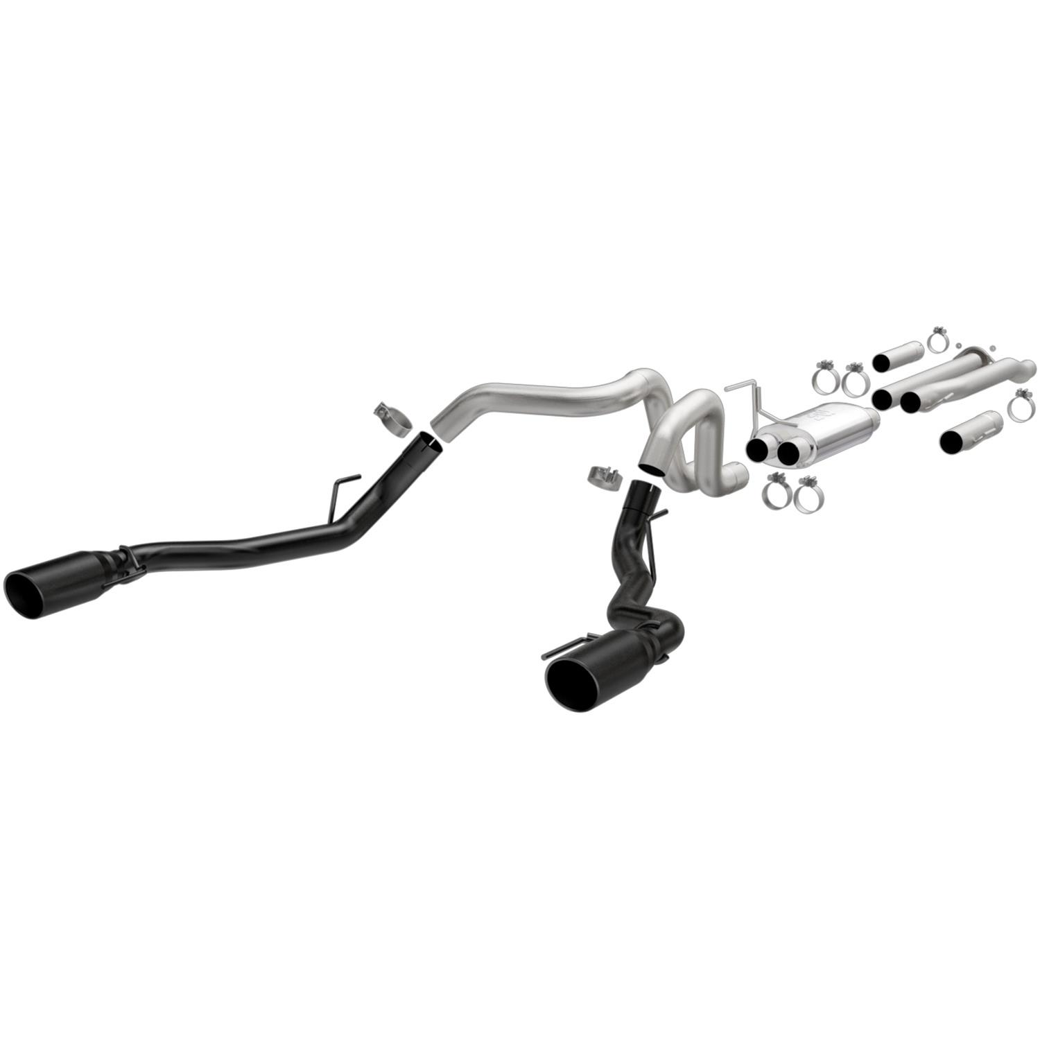 MagnaFlow SYS Cat-Back 2017 Ford F-150 Raptor 3.5L Dual Black Coated 3in Tips thumbnail 3