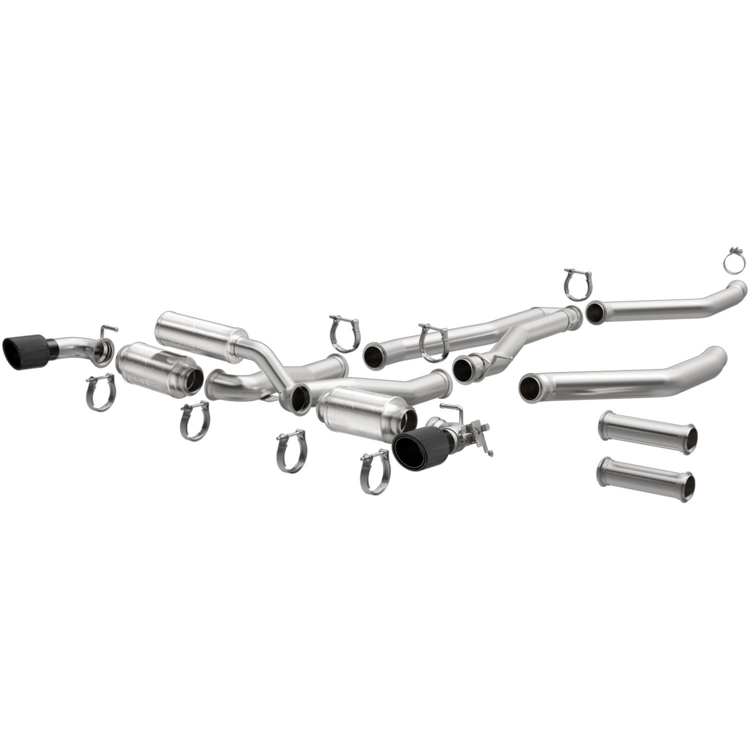 MagnaFlow xMOD Series Performance Exhaust Systems for 2020-2025 GR SUPRA - 19495 System, XMOD, Cat-Back, Stainless Steel, Split Rear Exit, Carbon Fiber Tips, Toyota, Kit