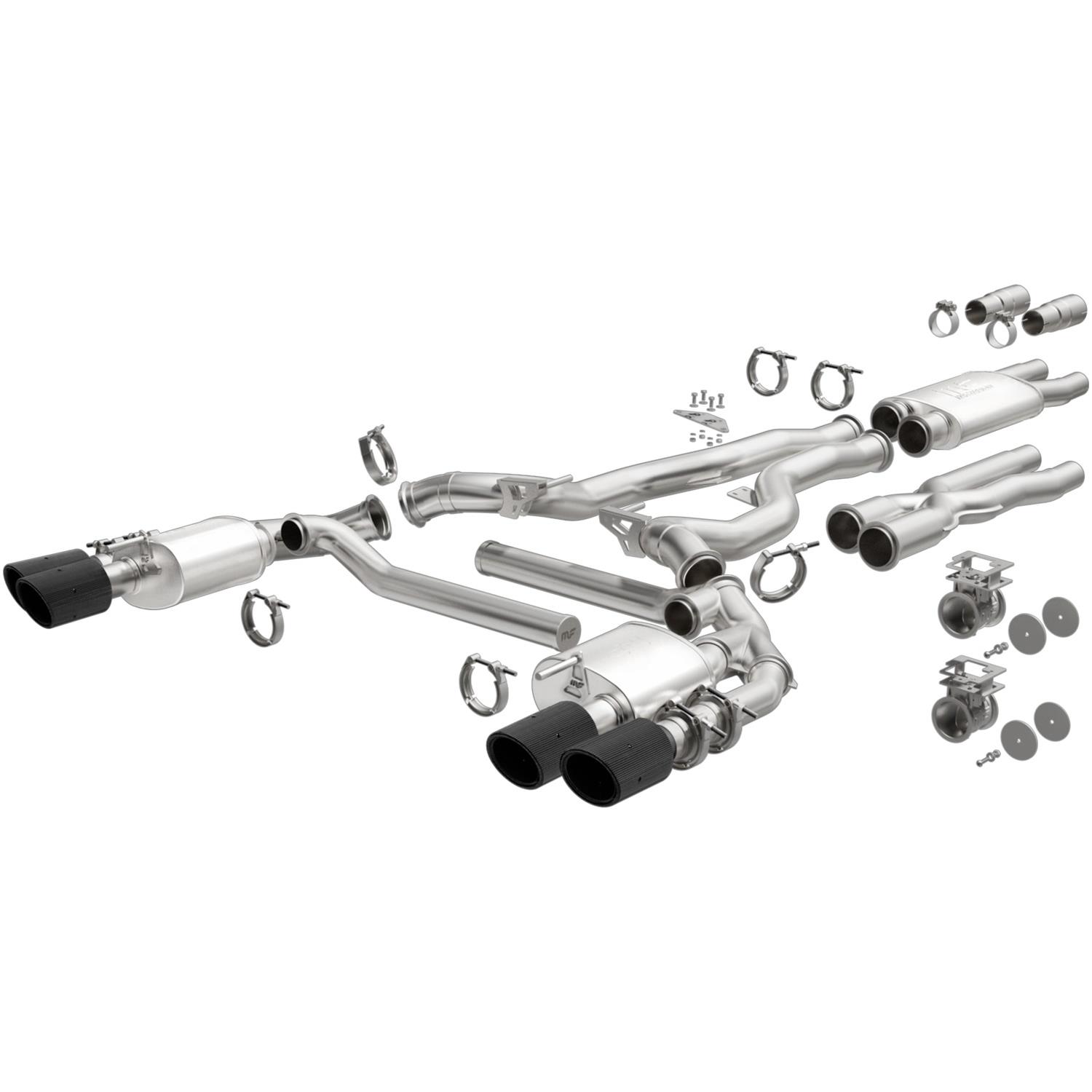 MagnaFlow xMOD Series Performance Exhaust Systems for 2018-2023 MUSTANG - 19535 Systems, Series, 3 in. Diameter, Cat-Back, 4 in. Carbon Fiber Tips, Ford, Kit