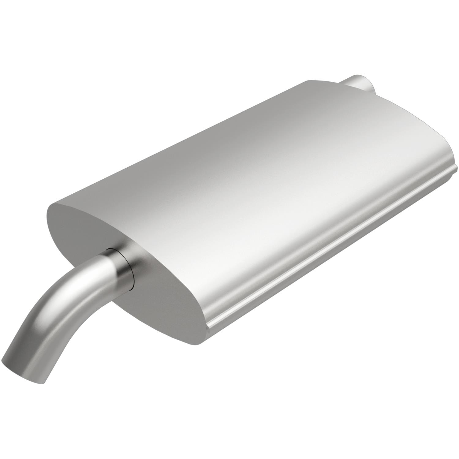 MagnaFlow Universal Steel 1.75 Inch Muffler 201-0160 Muffler, Universal, in. Offset Inlet, 2.00 in. Center Outlet, Oval, Steel, Aluminized, Each