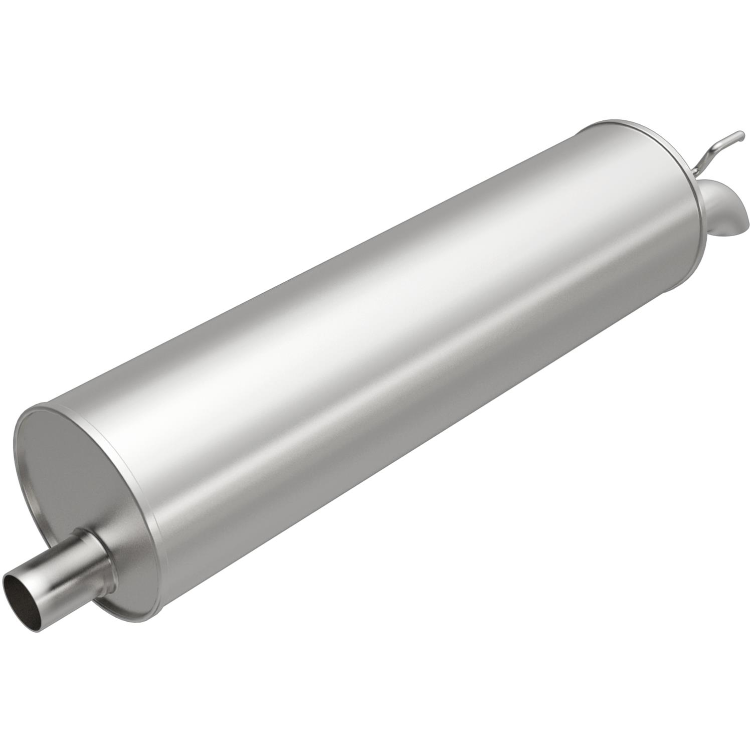MagnaFlow Universal Steel 2 Inch Muffler 201-1512 Muffler, Universal, 2.00 in. Offset Inlet/Outlet, Round, Steel, Aluminized, Each