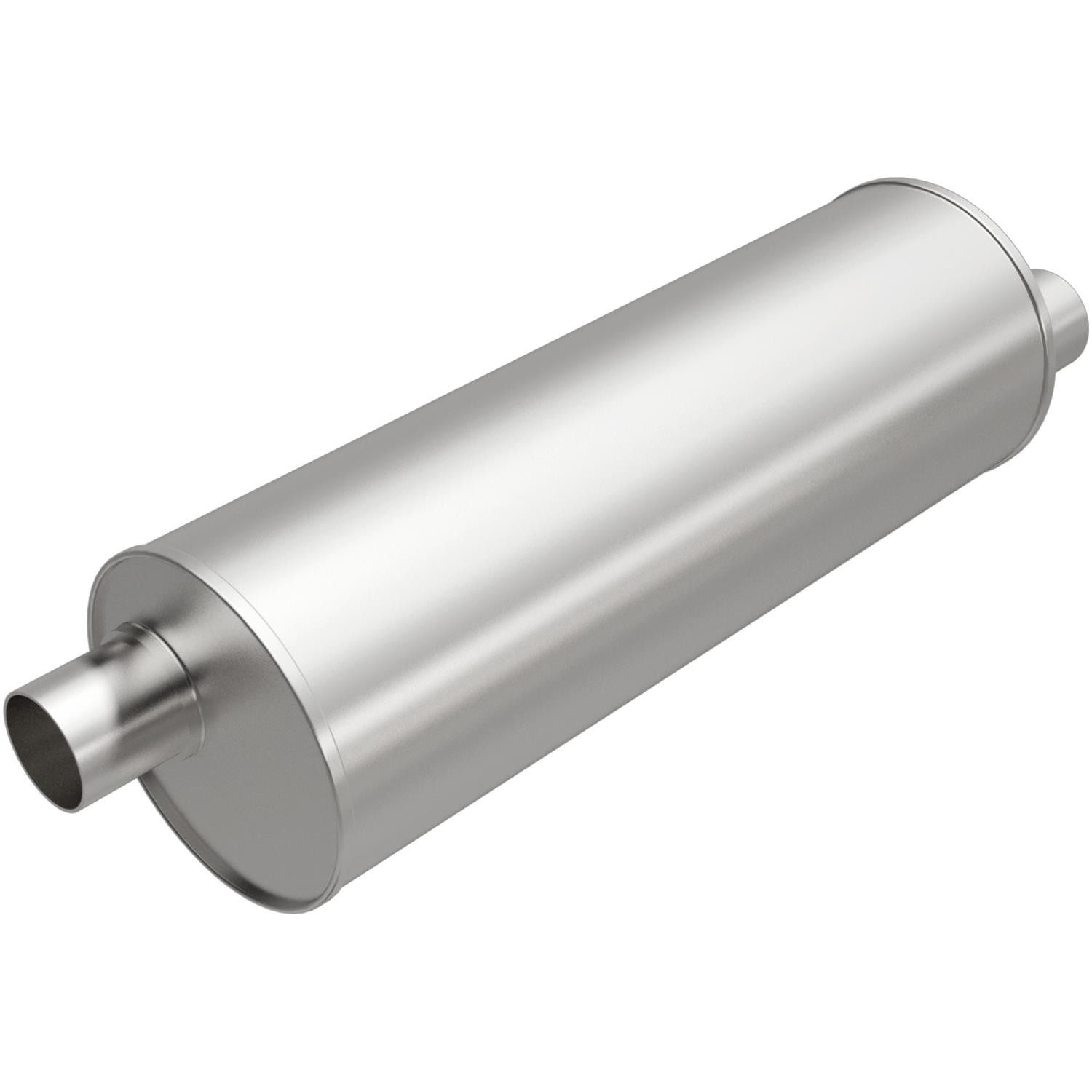 MagnaFlow Universal Steel 2 Inch Muffler 201-9993 Muffler, Universal, 2.00 in. Offset Inlet/Outlet, Round, Steel, Aluminized, Each