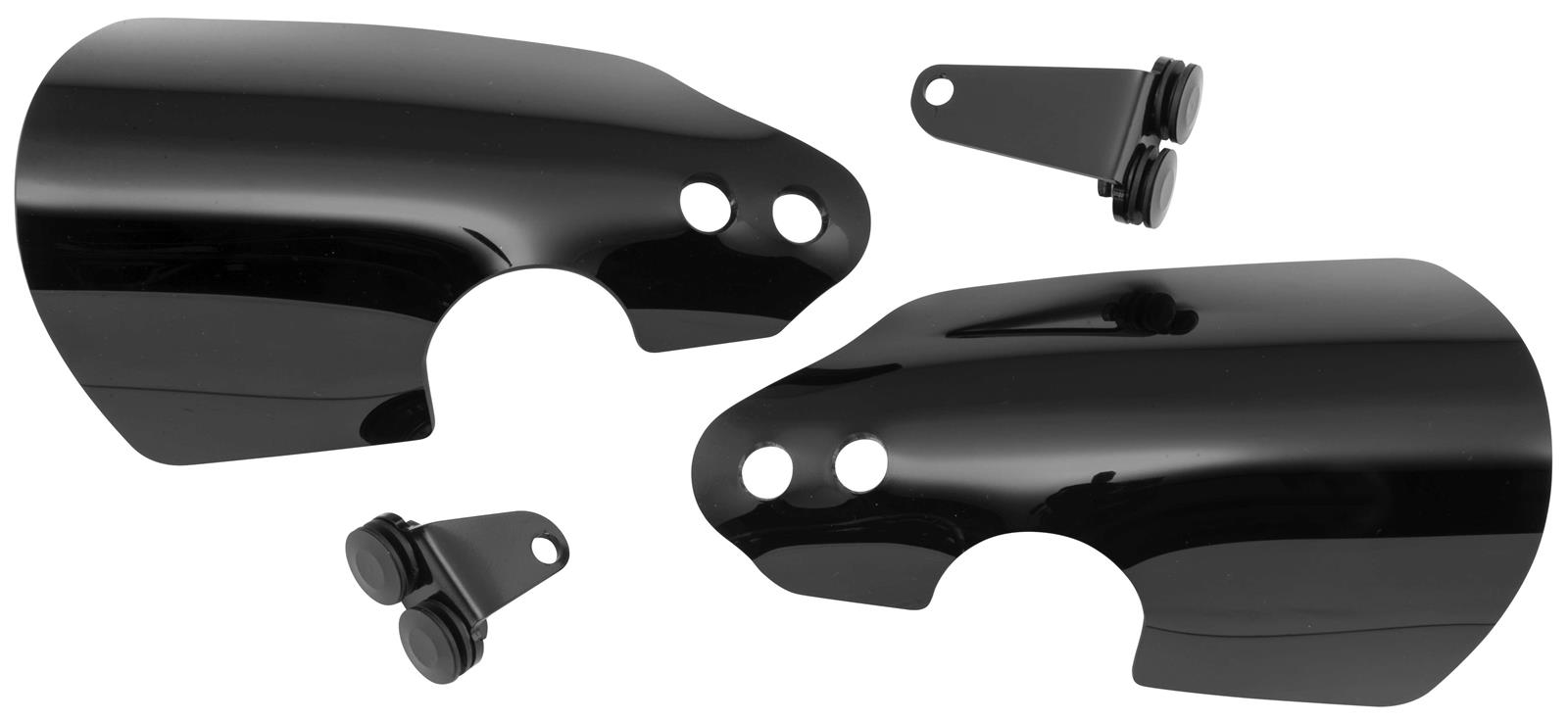 thumbnail image 2 of Memphis Shades MEB7221 Black Opaque Hand Guards For Motorcycles 2 of 14