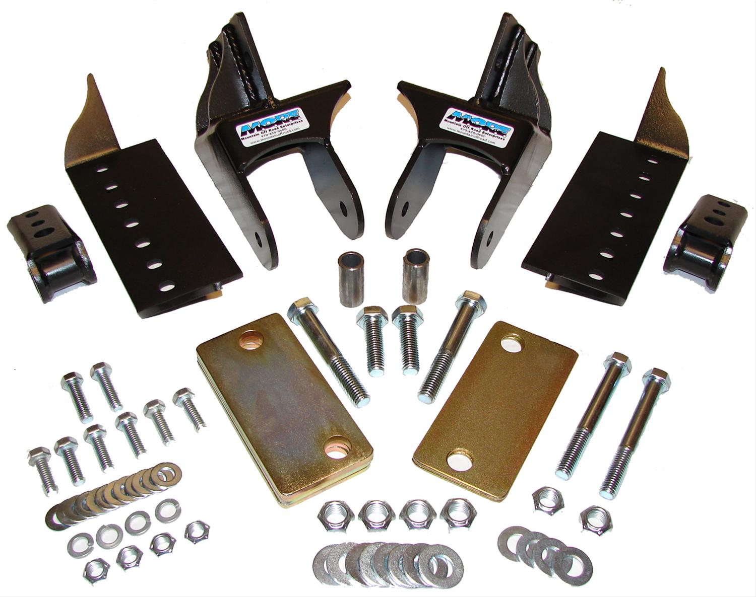 M.O.R.E. 7686FWK20 M.O.R.E. Leaf Spring Relocation Kits Summit Racing