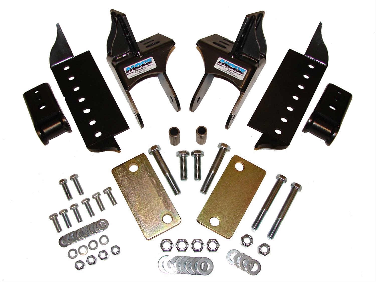 M.O.R.E. 7686FWK25 M.O.R.E. Leaf Spring Relocation Kits Summit Racing