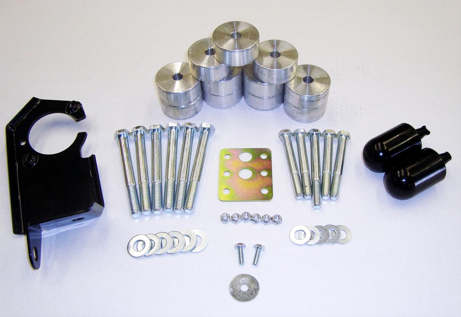 M.O.R.E. Body Lift Kits BLTJ97 Lift, Aluminum, 1.0 in. Lift, Jeep, Kit