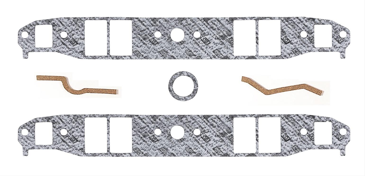 Mr. Gasket Standard Intake Sets 106 Gaskets, Manifold, Intake, Composite, 2.10 in. x 1.31 in. Port, .125 in. Thick, Chevy, Small Block, Set