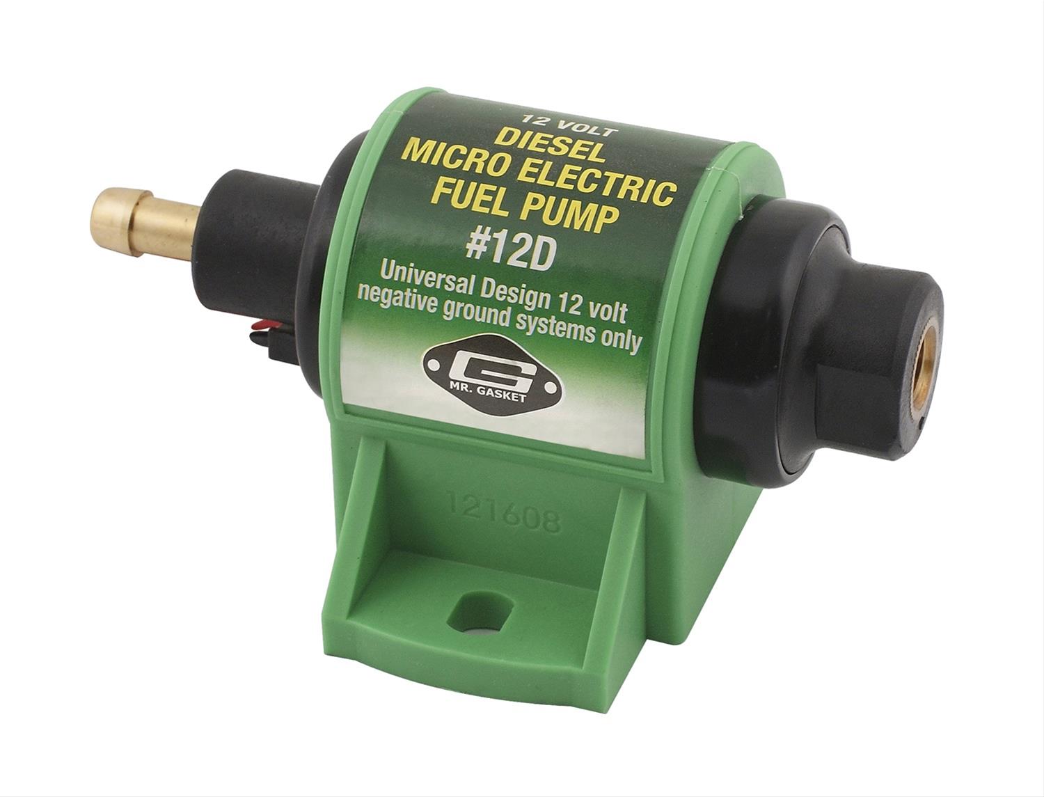 Mr. Gasket Micro Electronic Fuel Pumps 12D Pump, Electric, Diesel, 4-7 psi., 35 gph., Each thumbnail 4