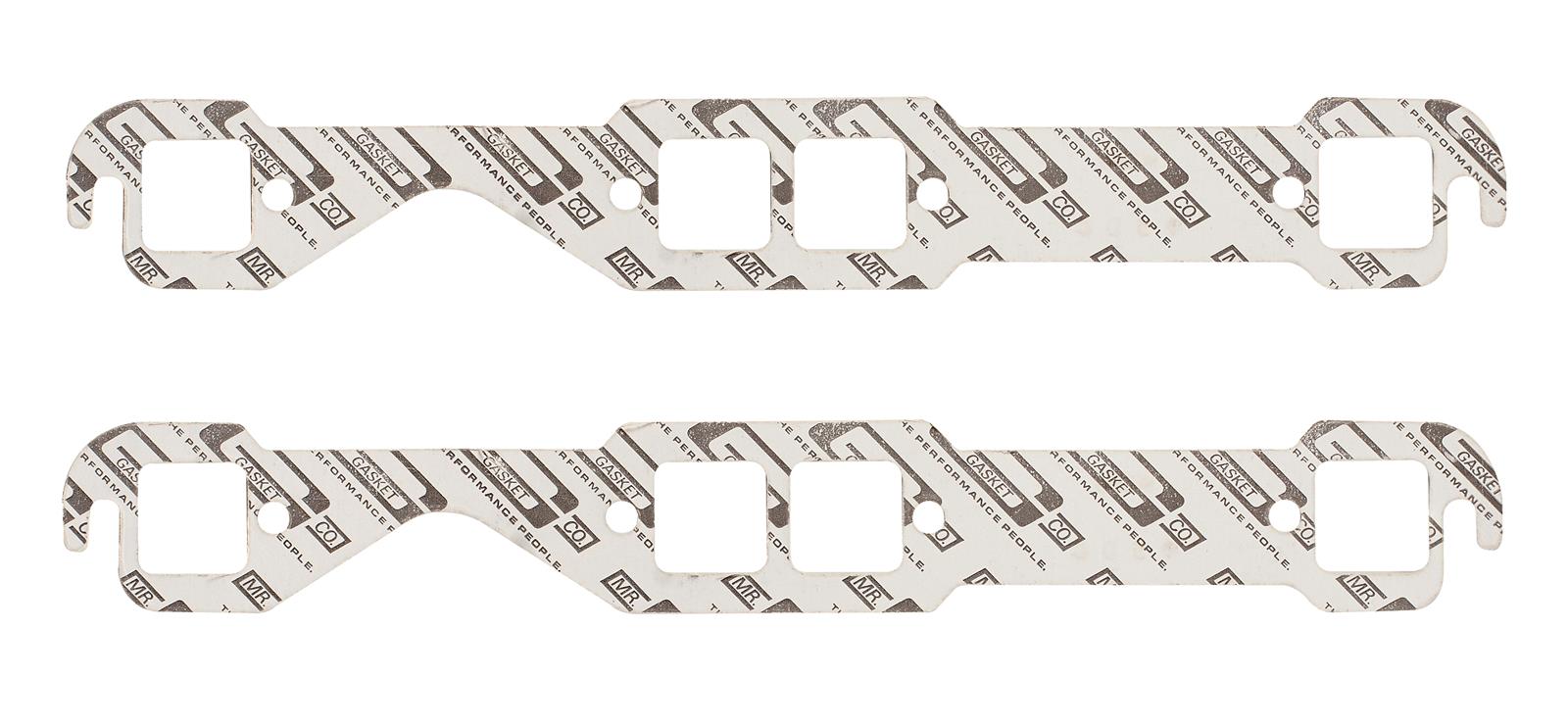 Mr. Gasket Exhaust Gaskets 150C Gasket, Exhaust, Small Block, Chevy, Stock Square Port, Pair