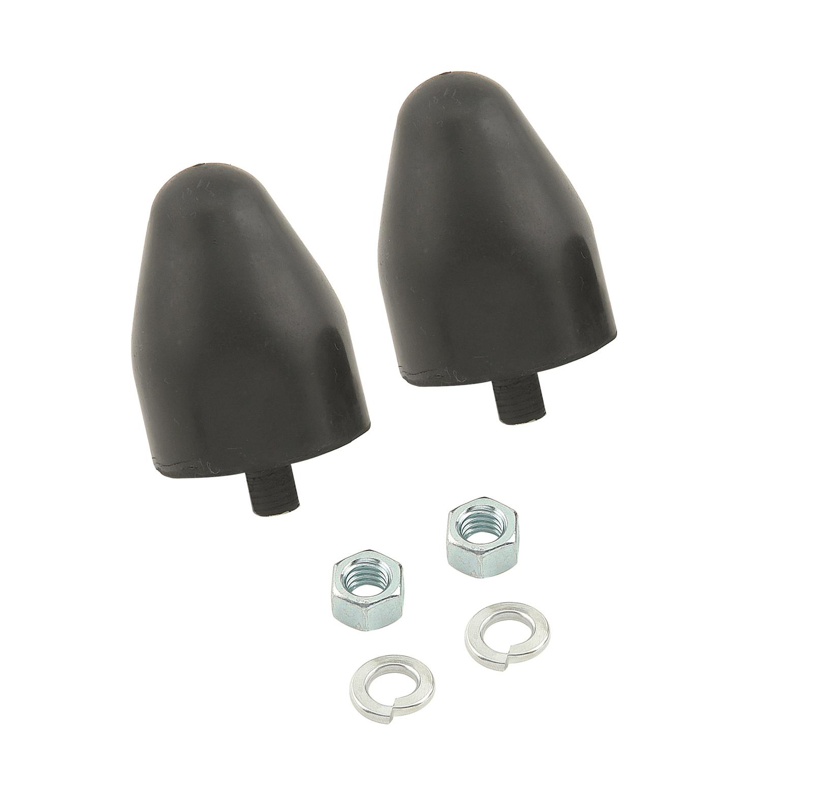 Mr. Gasket Traction Bar Rubber Bumpers 1608 Bushings, Bump Stops, Rubber, Rubber, Natural, Universal, Pair
