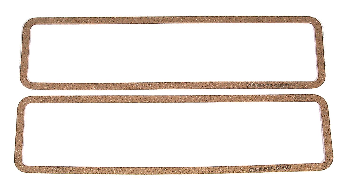Mr. Gasket Valve Cover Gaskets 168 Gaskets, Cork/Rubber, Chevy, Small Block, Centerbolt, Pair