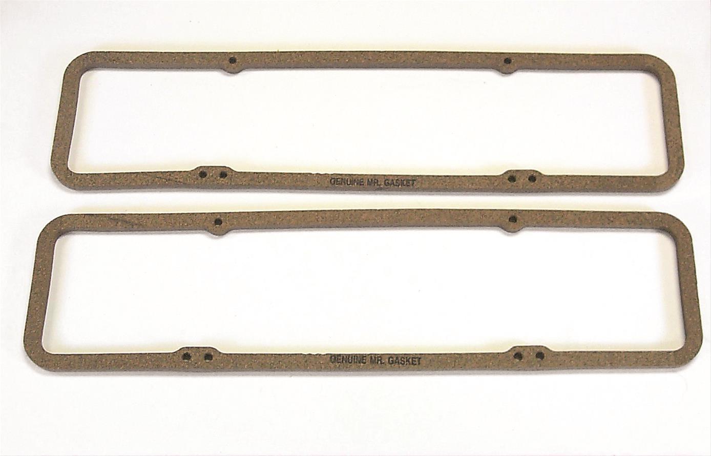 Mr. Gasket Valve Cover Gaskets 179 Gaskets, Cork/Rubber, Chevy, Small Block, Pair