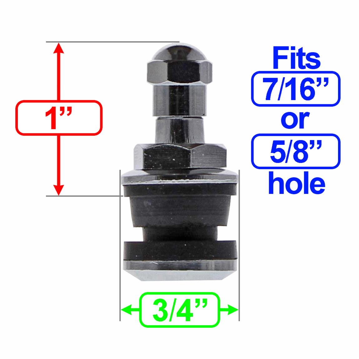 Mr. Gasket Chrome Tire Valves 1957MRG Valve Stems, Short, Chrome, Bolt-On, Stems, Valve Caps, Set of 4 thumbnail 2