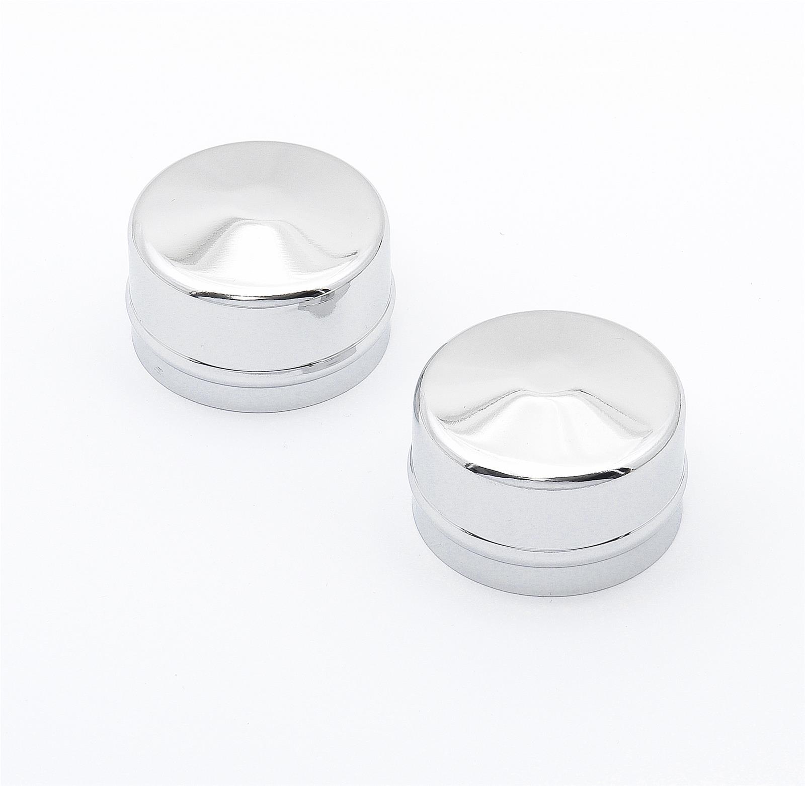 Mr. Gasket Chrome Dust Caps 2486 Brake Rotor Cap, Wheel/Hub, Steel, Chrome, 2.187 in. Diameter, Pair