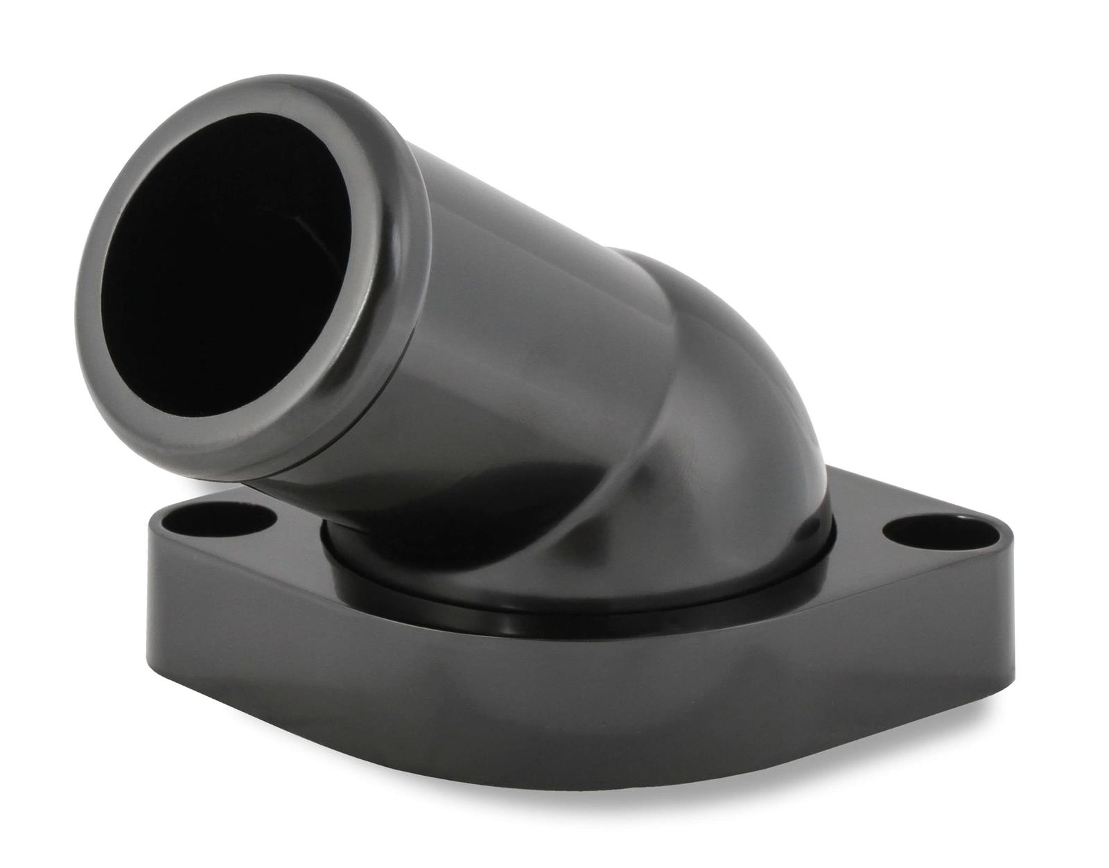 Mr. Gasket Water Necks 2670BK Neck, Aluminum, Black Anodized, Swivel, 60 Degree, Chevrolet, LS, Each thumbnail 2