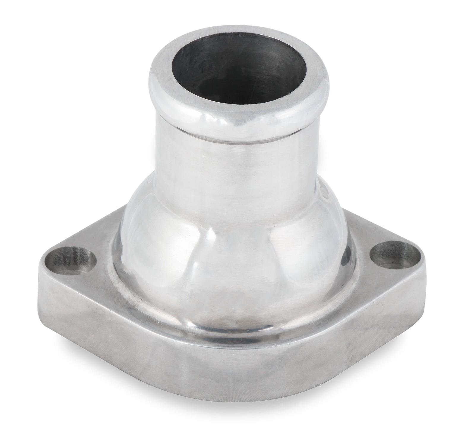 Mr. Gasket Water Necks 2671NA Neck, Aluminum, Polished, Straight Up, 1.50 in. Hose, GM, LS Engine, Each