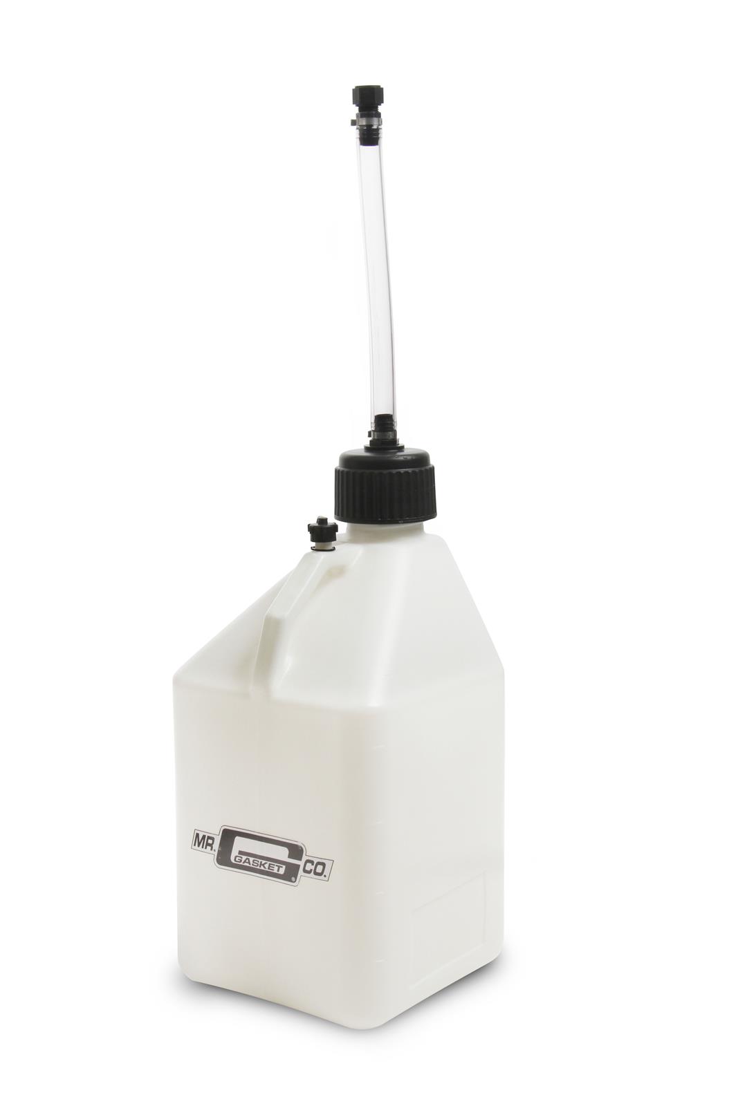 5 Gallons Mr. Gasket Utility Jug 36953G Jug, Square, Gallons, Plastic, White, Each thumbnail 3