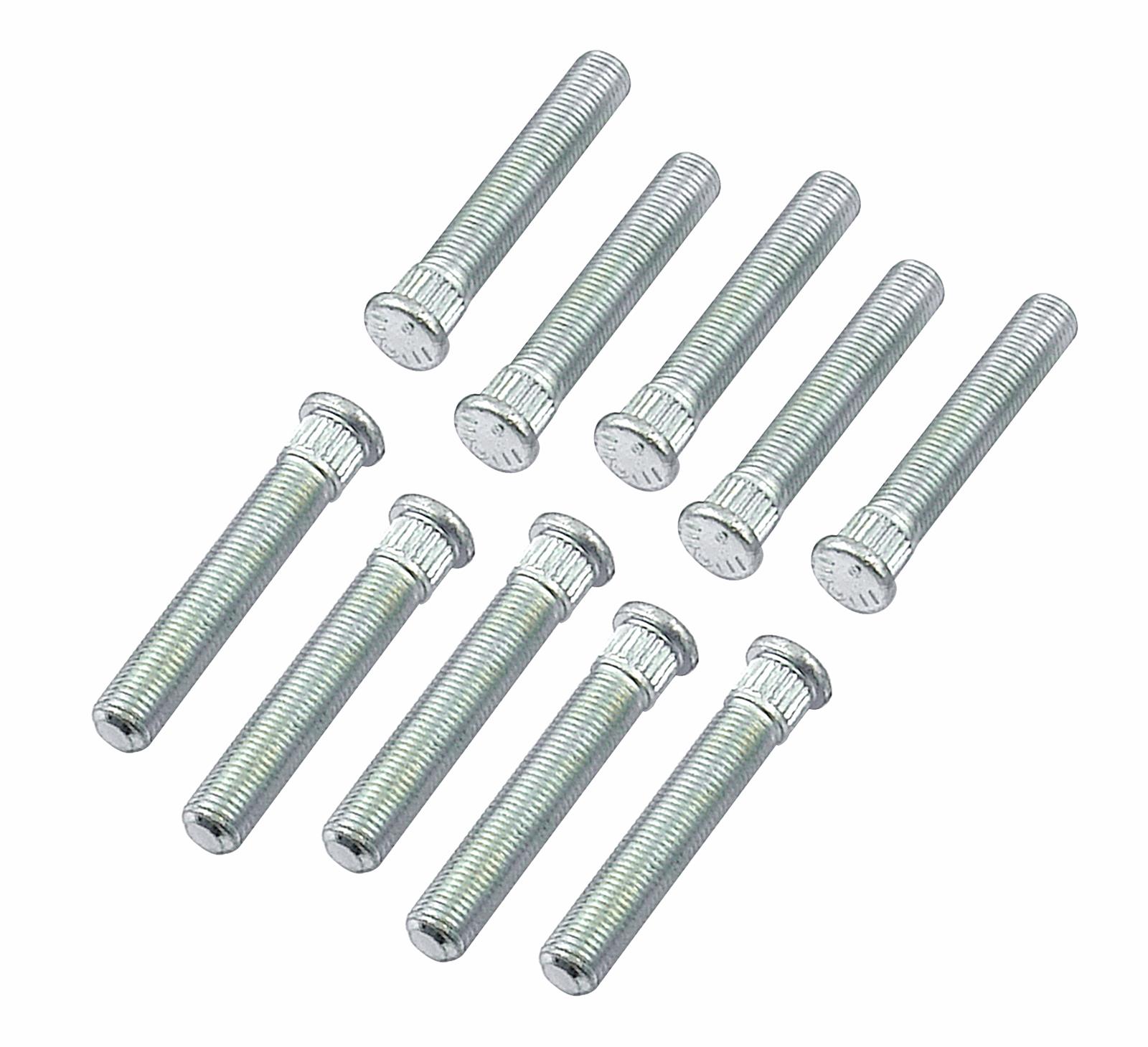 Mr. Gasket Competition Wheel Studs 4310G Lug Stud, Competition, 7/16 in. x 20 Thread, 2.625 in Long, Knurl Dia. 0.480 in Dia., Set of 10