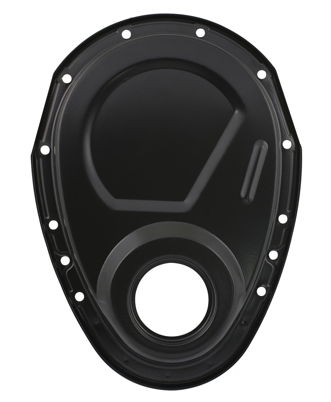 Mr. Gasket Timing Covers 4590BP Cover, One-piece, Steel, Black Matte, Bolts, Front Seal, Water Pump Gaskets, Chevy, Small Block, Kit thumbnail 2