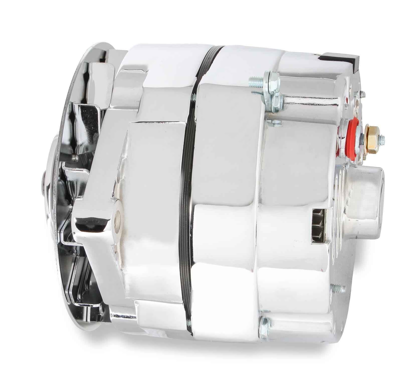 Mr. Gasket Alternators 51203CG Alternators, Remanufactured, GM 10SI/10DN/12SI Case, 12 V, 140 amps, Chrome, V-belt Pulley, Buick, Cadillac, Chevy, GMC, Jeep, Olds, Pontiac, Each thumbnail 3