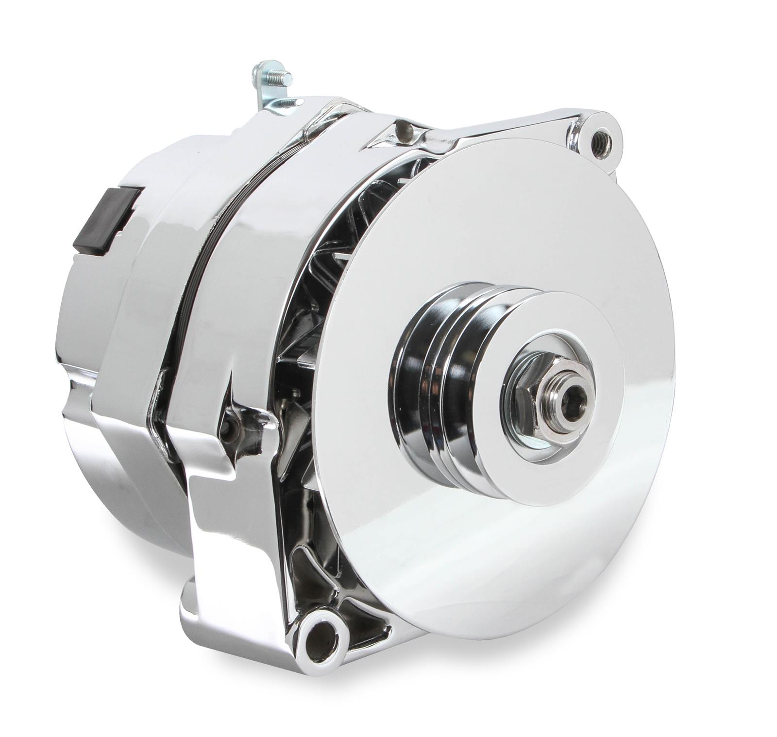 Mr. Gasket Alternators 51203CG Alternators, Remanufactured, GM 10SI/10DN/12SI Case, 12 V, 140 amps, Chrome, V-belt Pulley, Buick, Cadillac, Chevy, GMC, Jeep, Olds, Pontiac, Each thumbnail 2