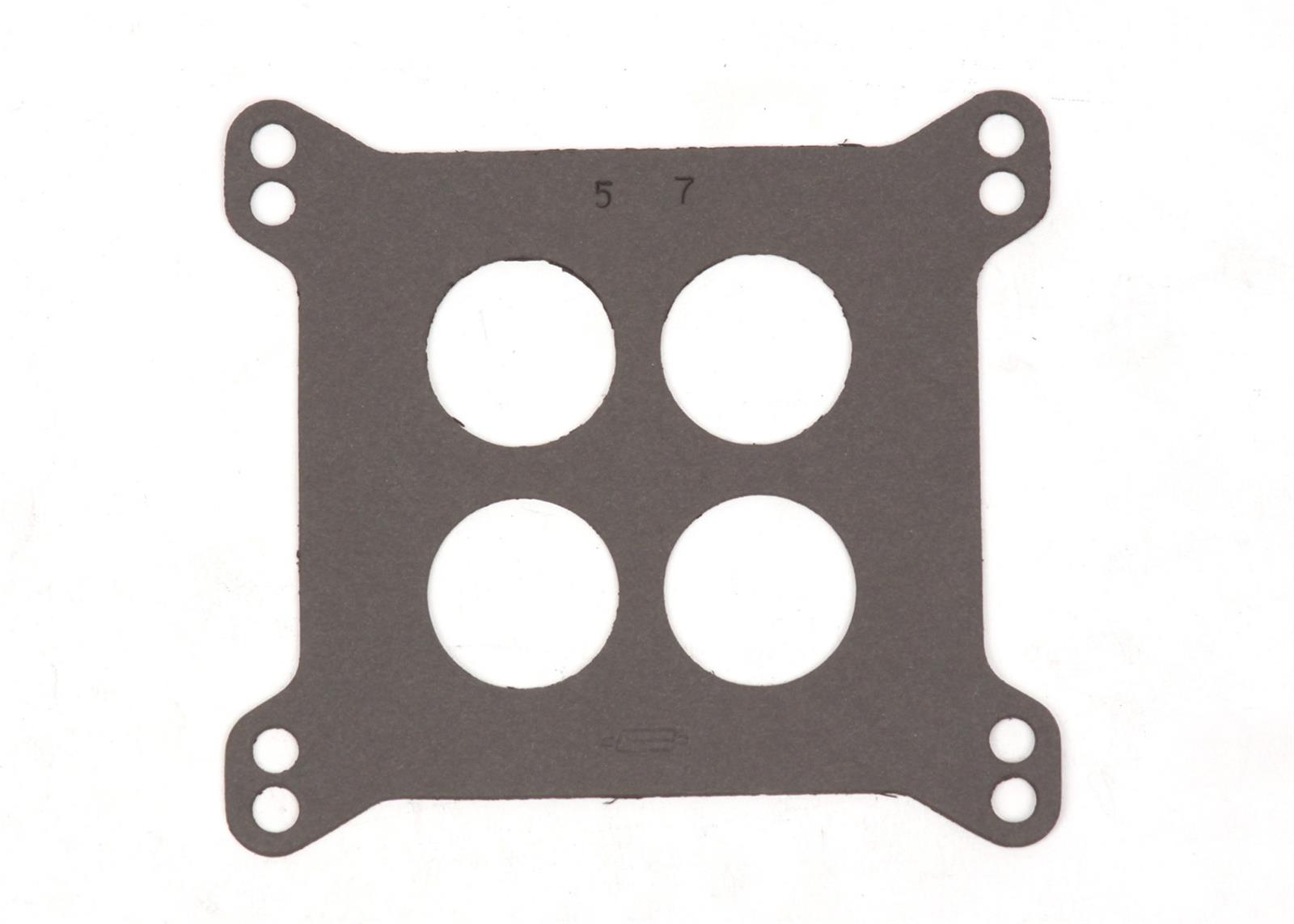 Mr. Gasket Carburetor Base Gaskets 57 Mounting Gasket, Cellulose/Nitrile Composite, 4-Barrel, Square Bore, 4-Hole, .060 in. Thick, Each