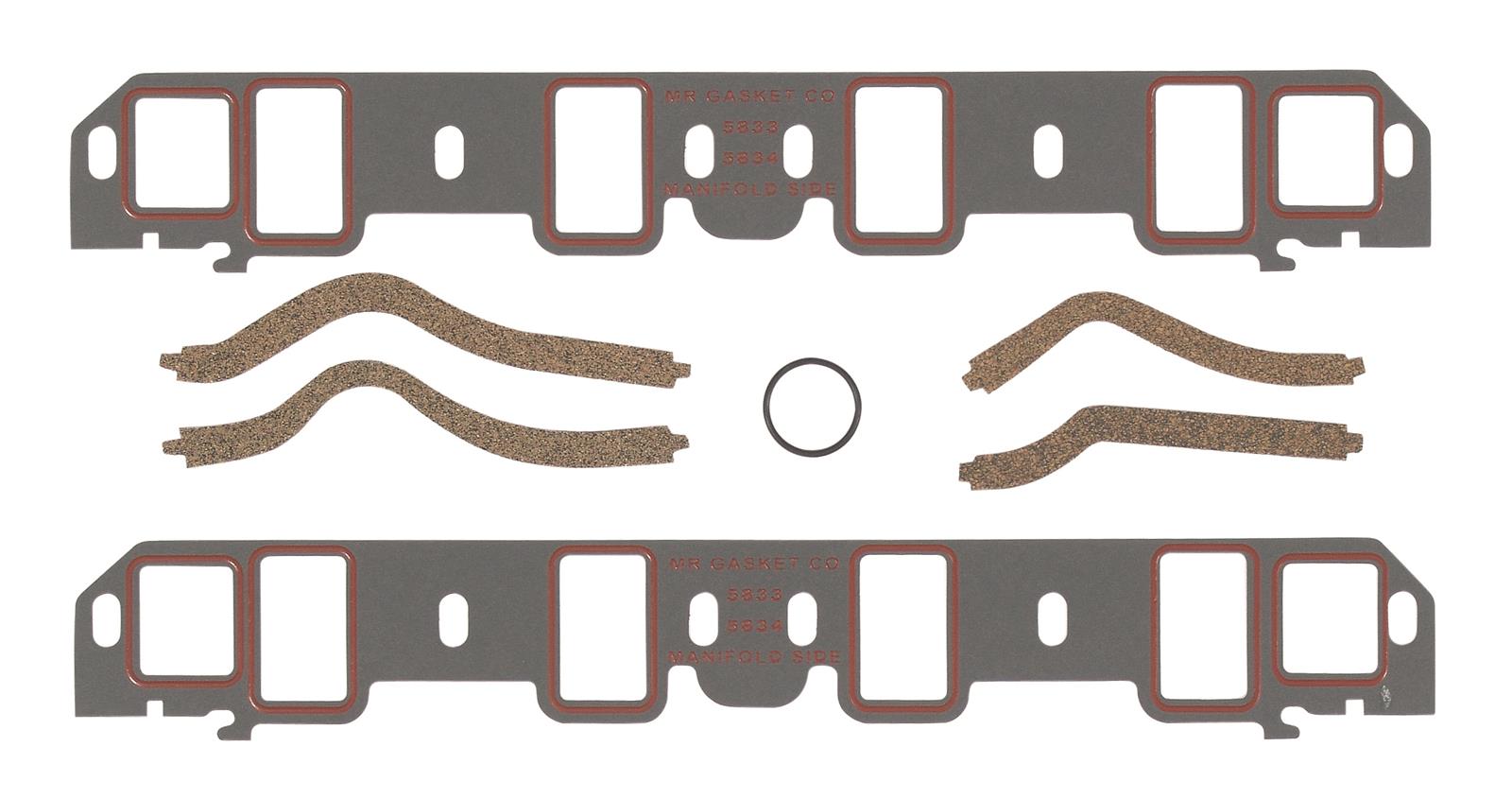 Mr. Gasket Ultra-Seal Intake Manifold Gaskets 5834 Gaskets, Manifold, Intake, Ultra-Seal, Composite, 2.13 in. x 1.25 in. Port, .060 in. Thick, Ford, 302/351W, Set