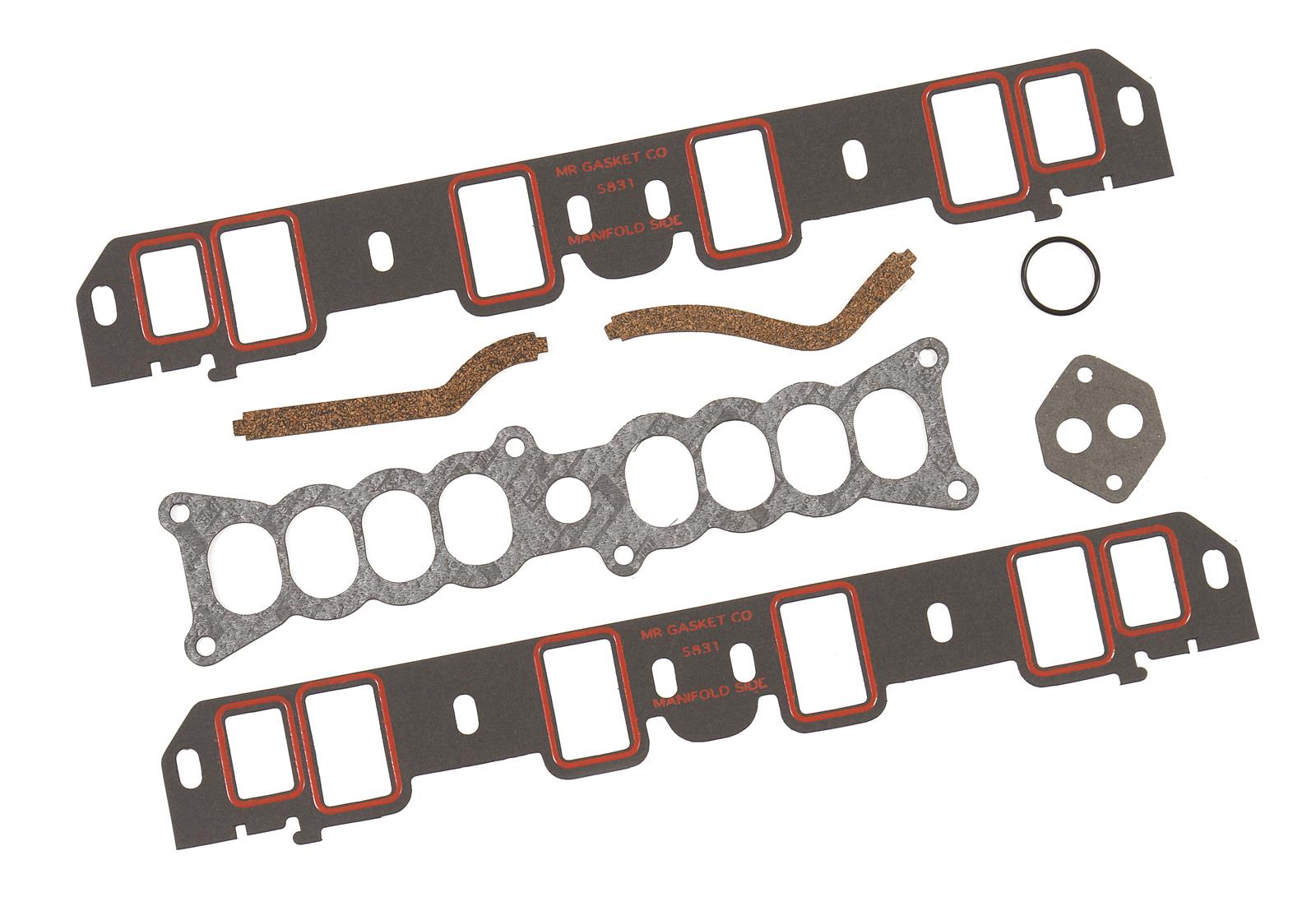 Mr. Gasket Ultra-Seal Intake Manifold Gaskets 5835 Gaskets, Manifold, Intake, Ultra-Seal, Composite, 2.11 in. x 1.25 in. Port, .060 in. Thick, Ford, 5.0L, Set