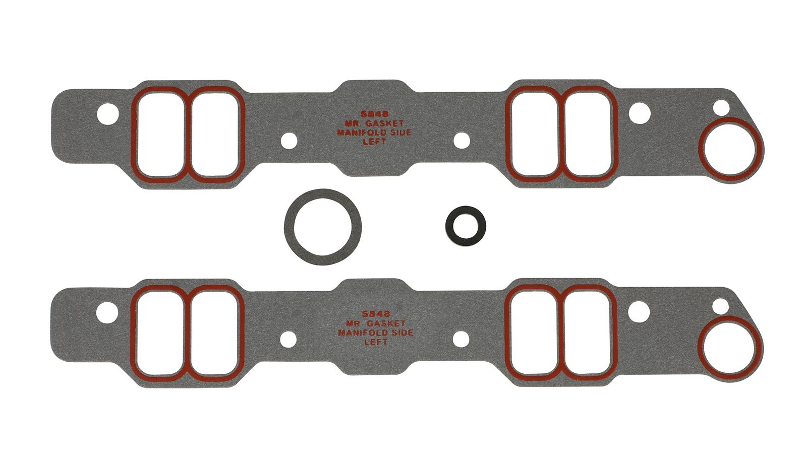 Mr. Gasket Ultra-Seal Intake Manifold Gaskets 5848 Gaskets, Manifold, Intake, Ultra-Seal, Composite, 2.06 in. x 1.14 in. Port, .060 in. Thick, Pontiac, 326-455, Set