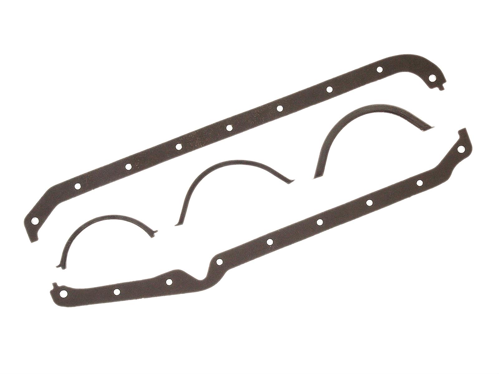 Mr. Gasket Oil Pan Sets 5884 Gasket, Multi-Piece, Cellulose, Nitrile Composition, Chevy, Small Block, Thick/Thin Seals, Kit