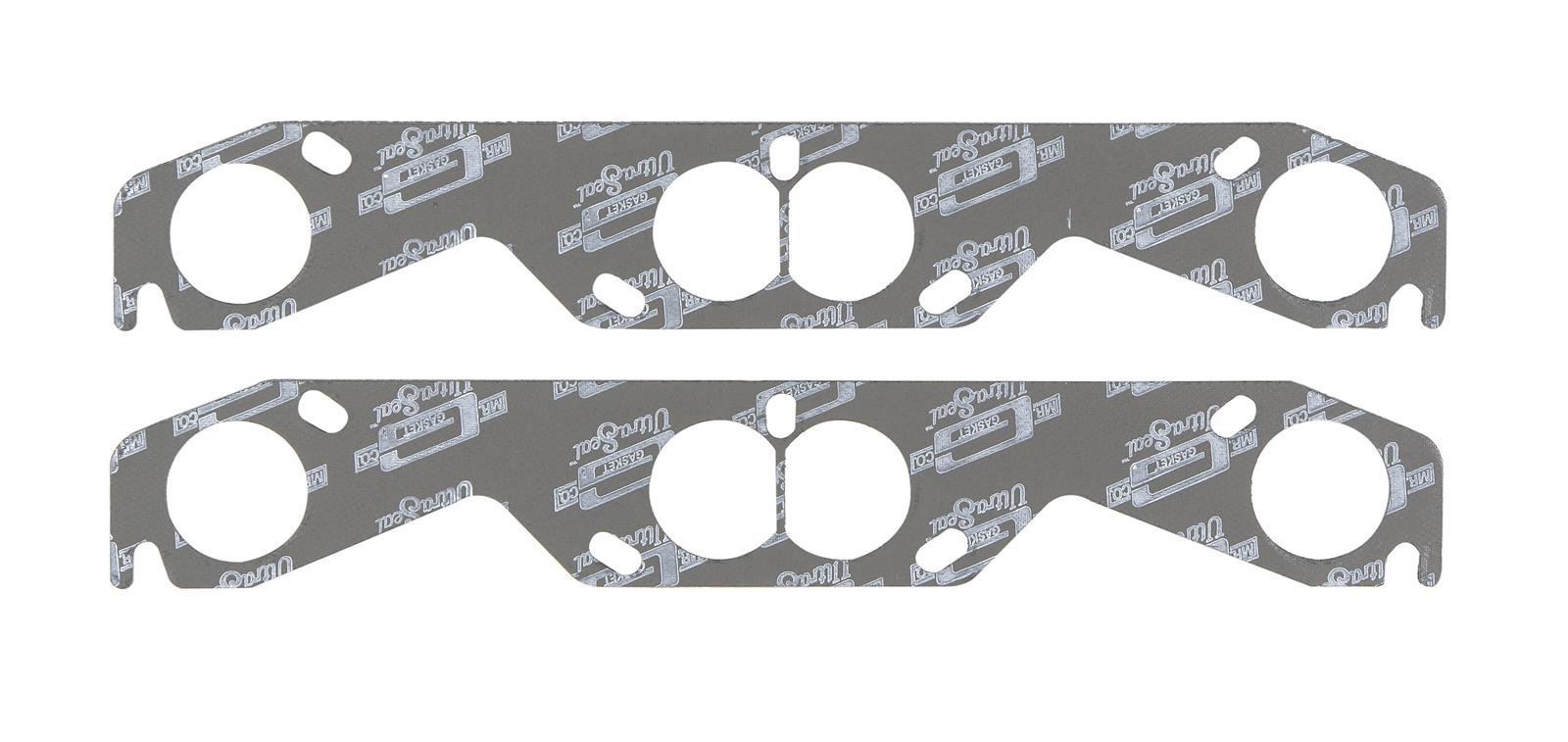 Mr. Gasket Ultra-Seal Exhaust Gaskets 5904 Gaskets, Header, Ultra-Seal, Steel Core Laminate, Round Port, Adapter Plate, Chevy, Small Block, Pair