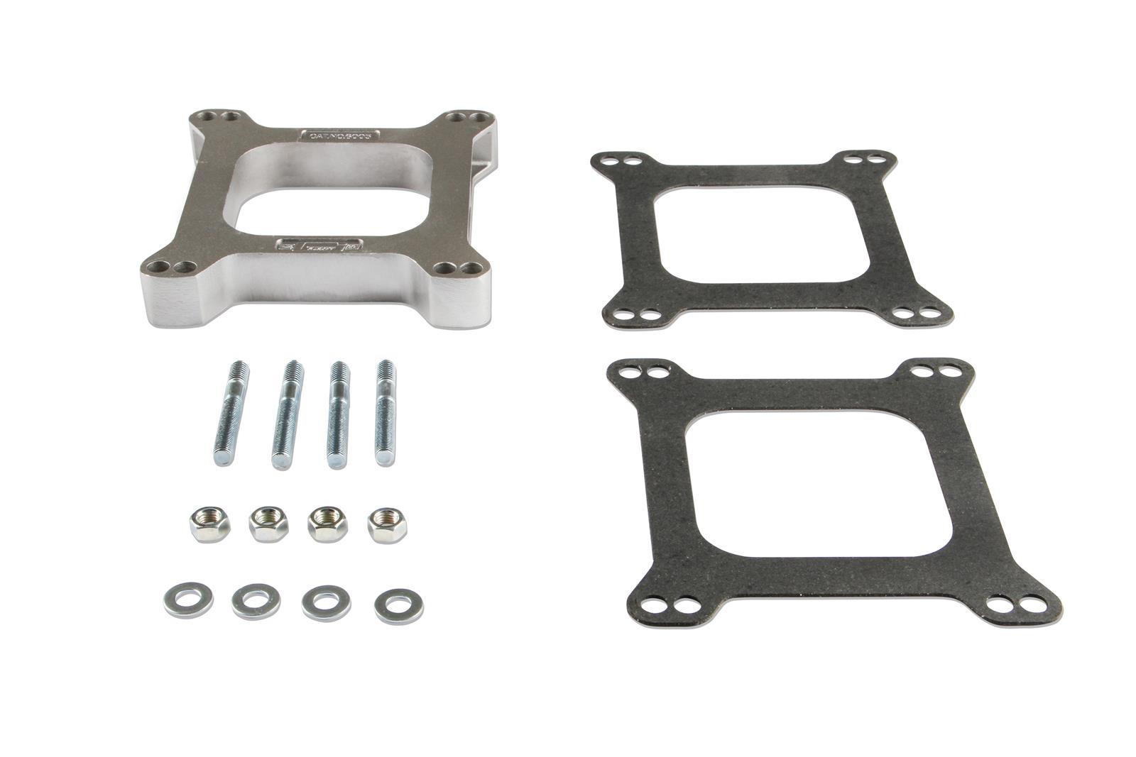 Mr. Gasket 1 Inch Carburetor Spacer 6005 Spacer, Aluminum, in. Thick, Open, Square Bore, Gasket, Mounting Hardware, Each