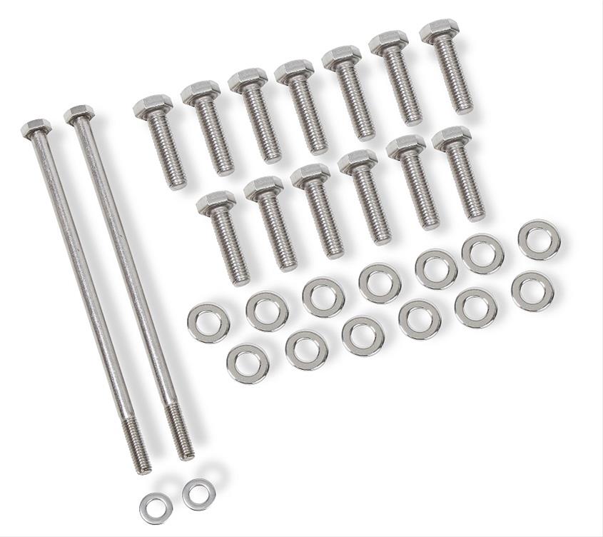 Mr. Gasket Oil Pan Bolt Kits 60850G Bolt, Hex Head, Stainless Steel, Natural, GM, 4.8, 5.3, 5.7, 6.0, 6.2, 7.0L, Kit