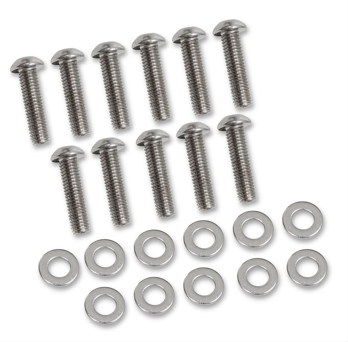 Mr. Gasket Valley Cover Bolt Sets for GM LS Engine 60920G Intake Bolts, Stainless Steel, Natural, Button Head, Chevy, Small Block, 4.8, 5.3, 5.7, 6.0, 6.2, 7.0L, Kit