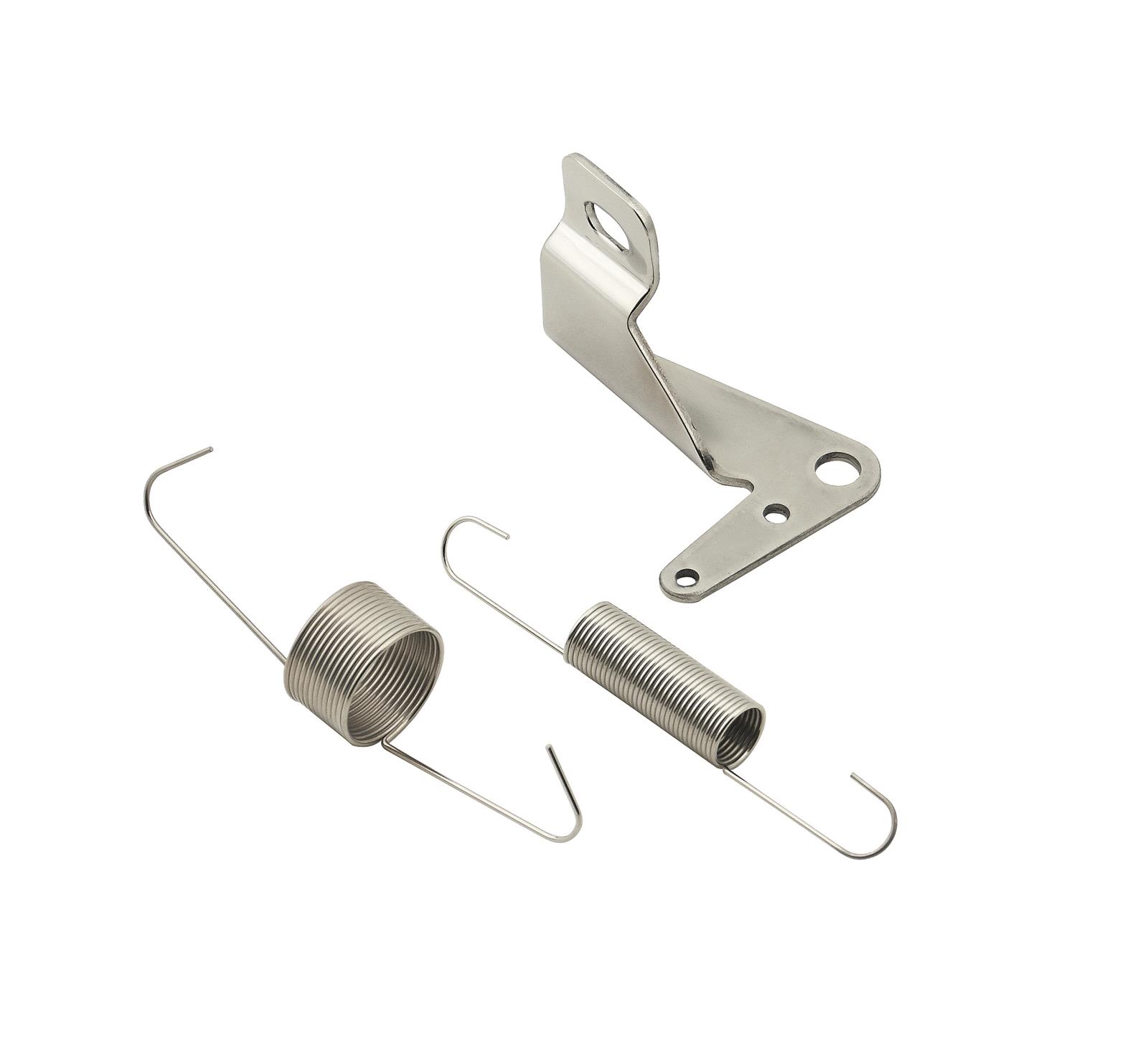 Mr. Gasket Throttle Cable Brackets 6092MRG Bracket, Carburetor Base Mount, Stainless Steel, Dual Springs, Each
