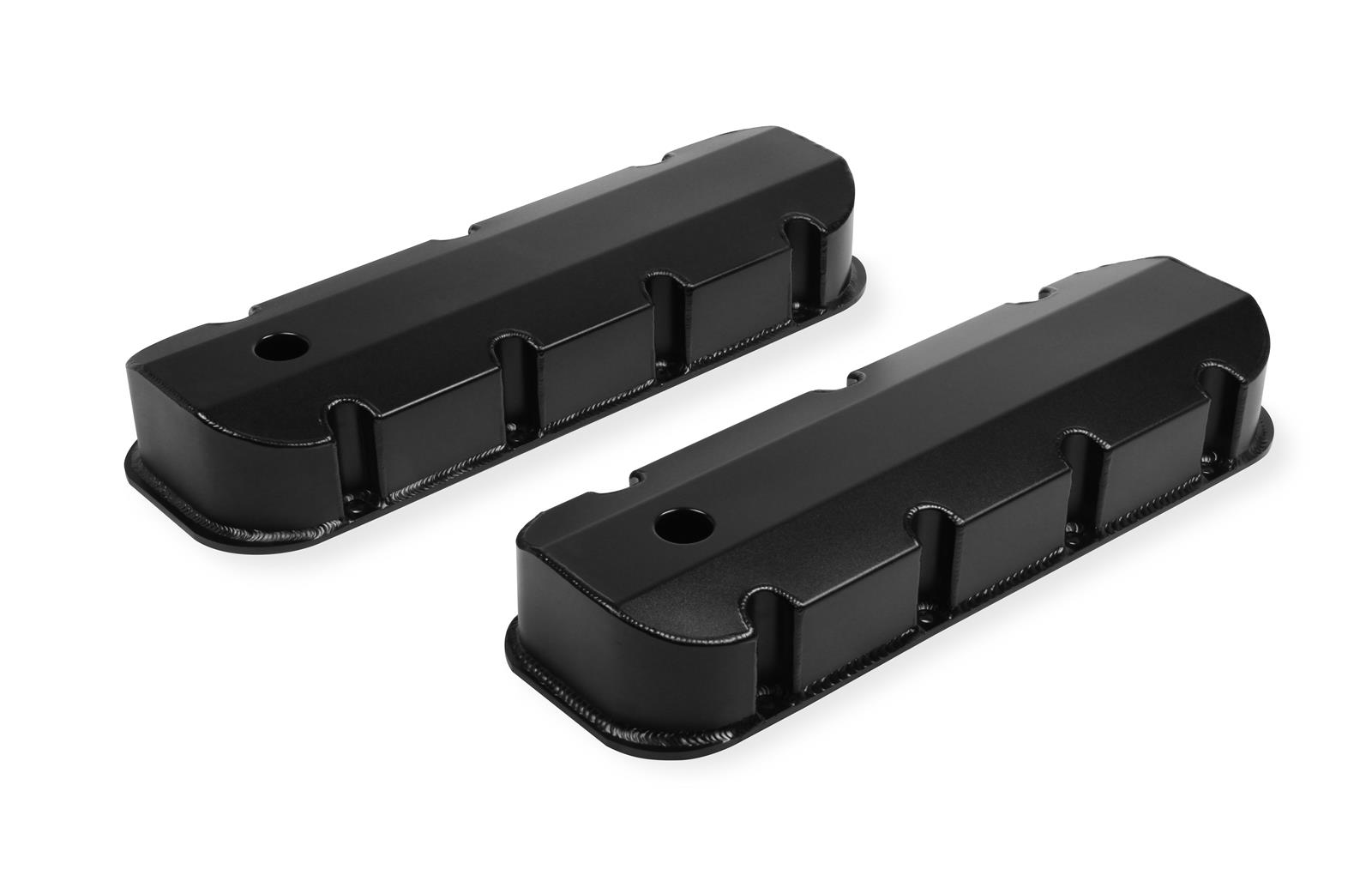 Mr. Gasket Aluminum Valve Covers 6832BG Covers, Tall, Perimeter Bolt Mounting, Fabricated Aluminum, Black Powdercoated, Chevy, Big Block, Pair