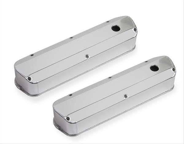 Mr. Gasket Aluminum Valve Covers 6843G Covers, Tall, Perimeter Bolt, Fabricated Aluminum, Natural, Ford, Small Block Windsor, Pair