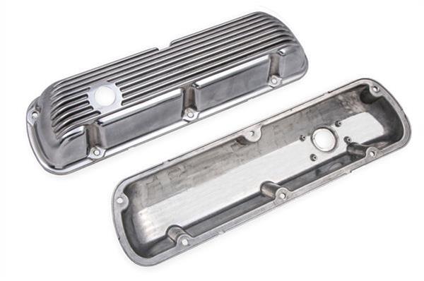 Mr. Gasket Cast Aluminum Valve Covers 6861G Cover Set, Aluminum, Polished, Ford, Pair thumbnail 4