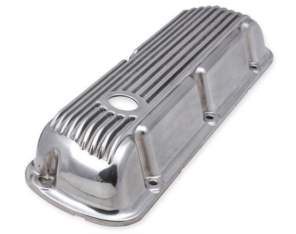 Mr. Gasket Cast Aluminum Valve Covers 6861G Cover Set, Aluminum, Polished, Ford, Pair thumbnail 2