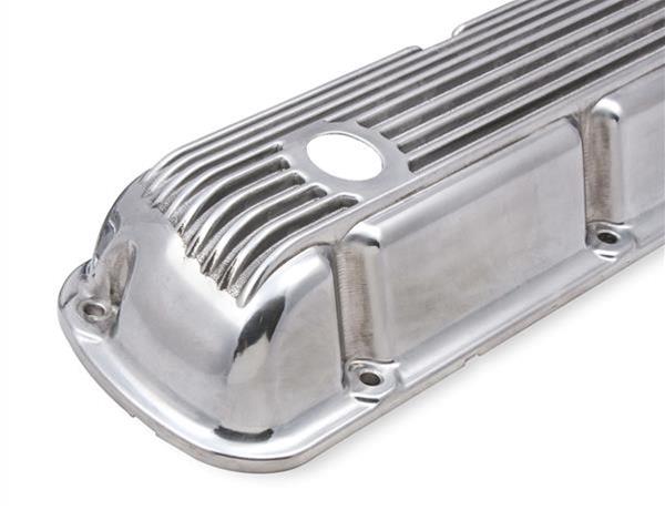 Mr. Gasket Cast Aluminum Valve Covers 6861G Cover Set, Aluminum, Polished, Ford, Pair thumbnail 3