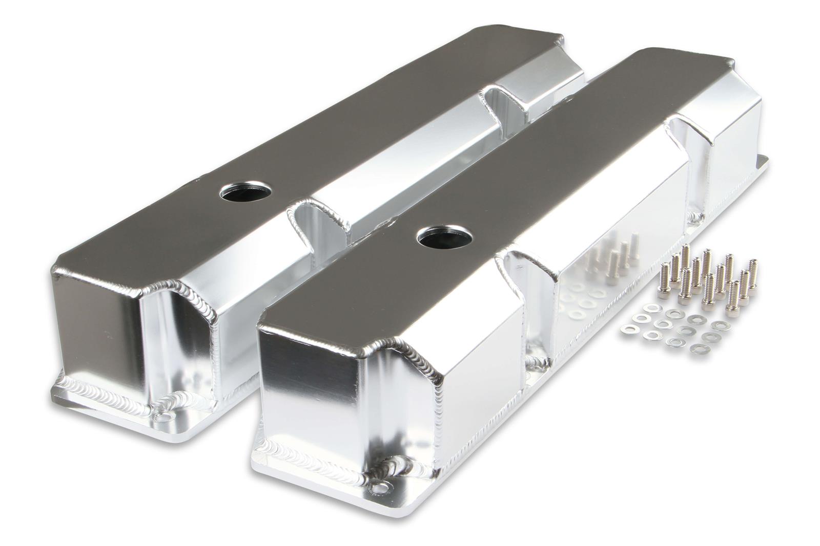 Mr. Gasket Aluminum Valve Covers 6862G Covers, Fabricated, Aluminum, Natural, Stock Height, Chrysler, Dodge, Plymouth, Big Block, Pair thumbnail 2