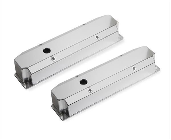 Mr. Gasket Aluminum Valve Covers 6864G Covers, Tall, Fabricated Aluminum, Natural, Chrysler, Dodge, Plymouth, Big Block, Pair