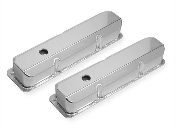 Mr. Gasket Aluminum Valve Covers 6872G Covers, Tall, Fabricated Aluminum, Natural, Ford, Big Block FE, Pair