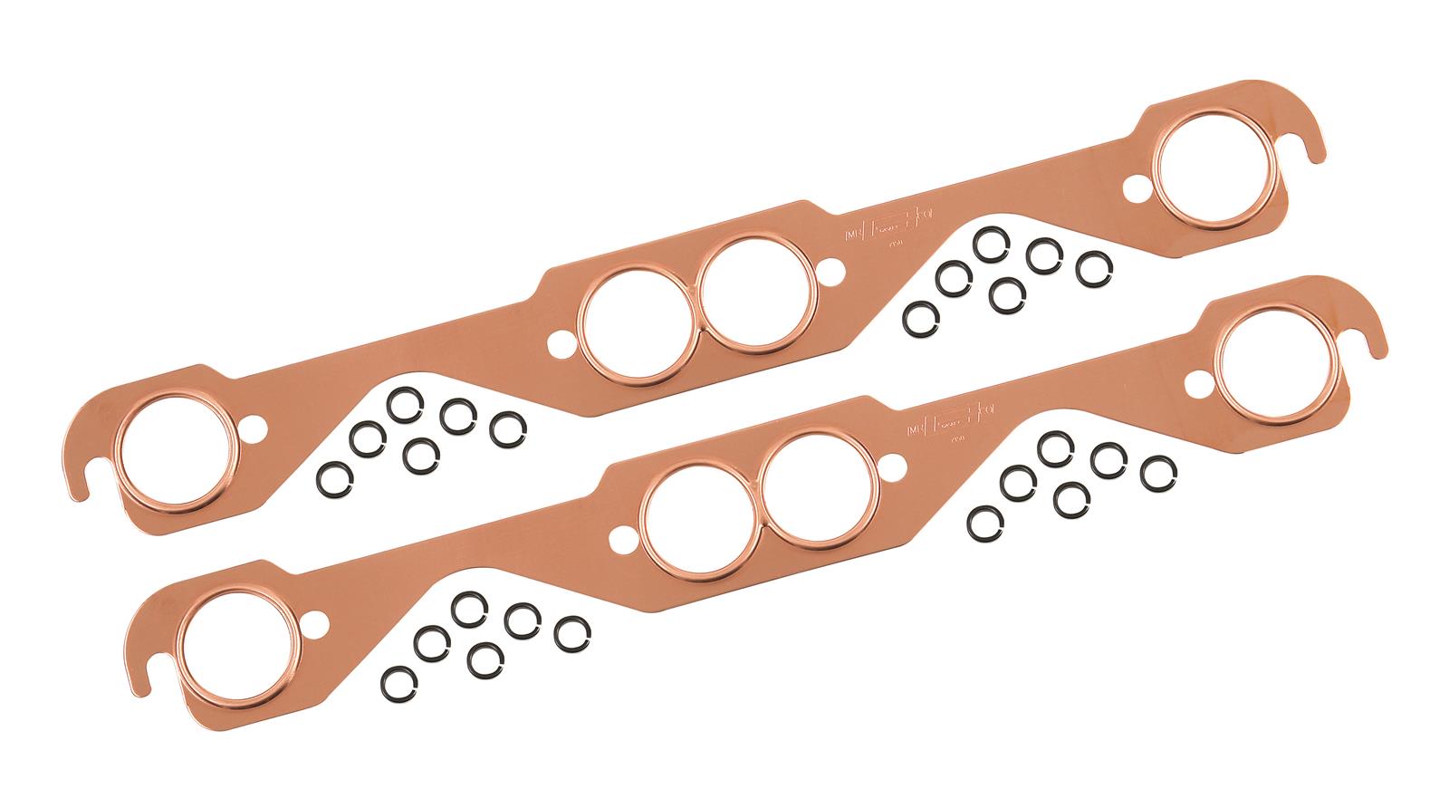 Mr. Gasket CopperSeal Exhaust Gaskets 7150MRG Gaskets, Header, Copper, Round Port, Chevy, Small Block, Pair