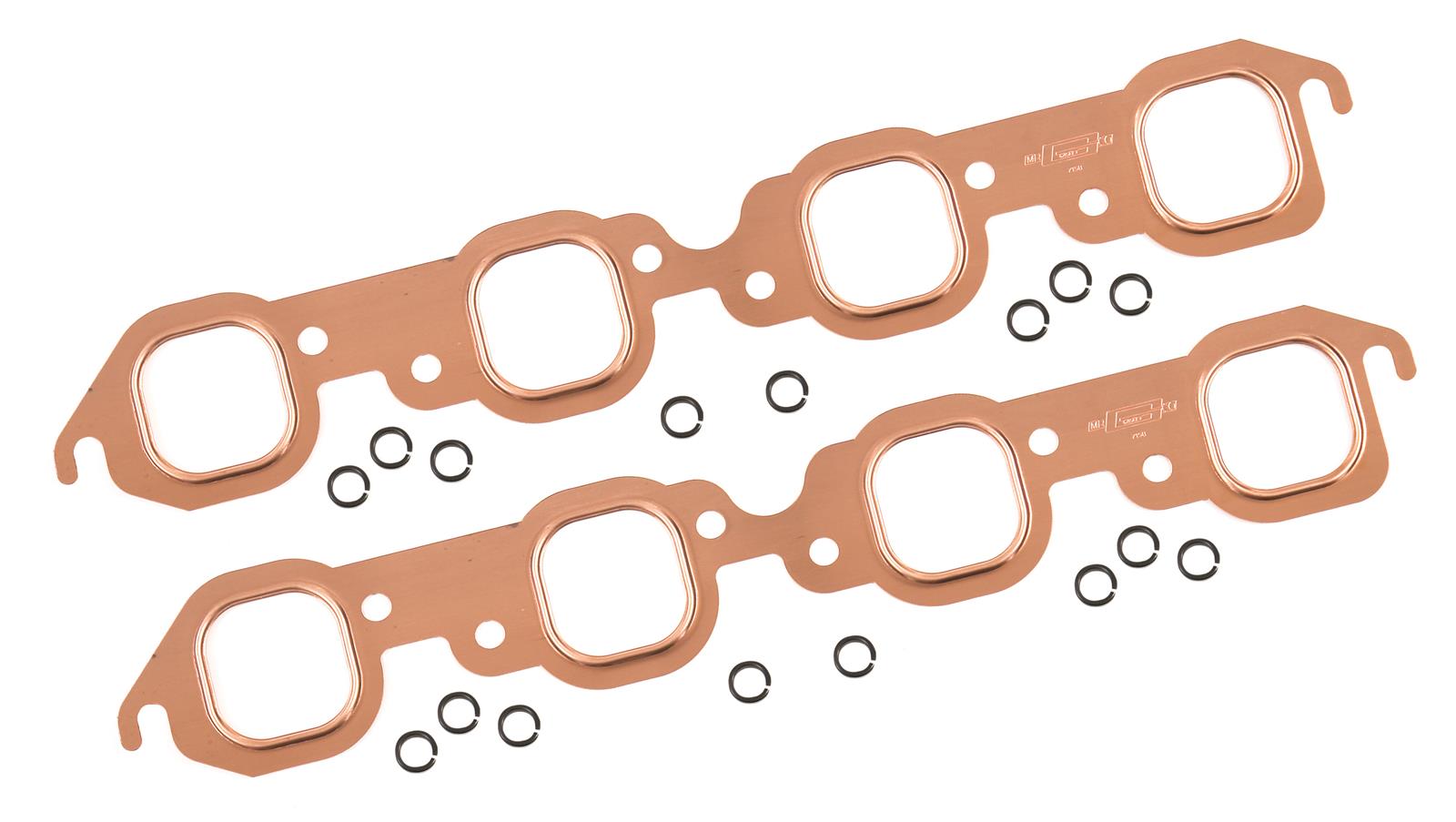 Mr. Gasket CopperSeal Exhaust Gaskets 7158MRG Gaskets, Copper, Square Port, Chevy, Big Block, Pair