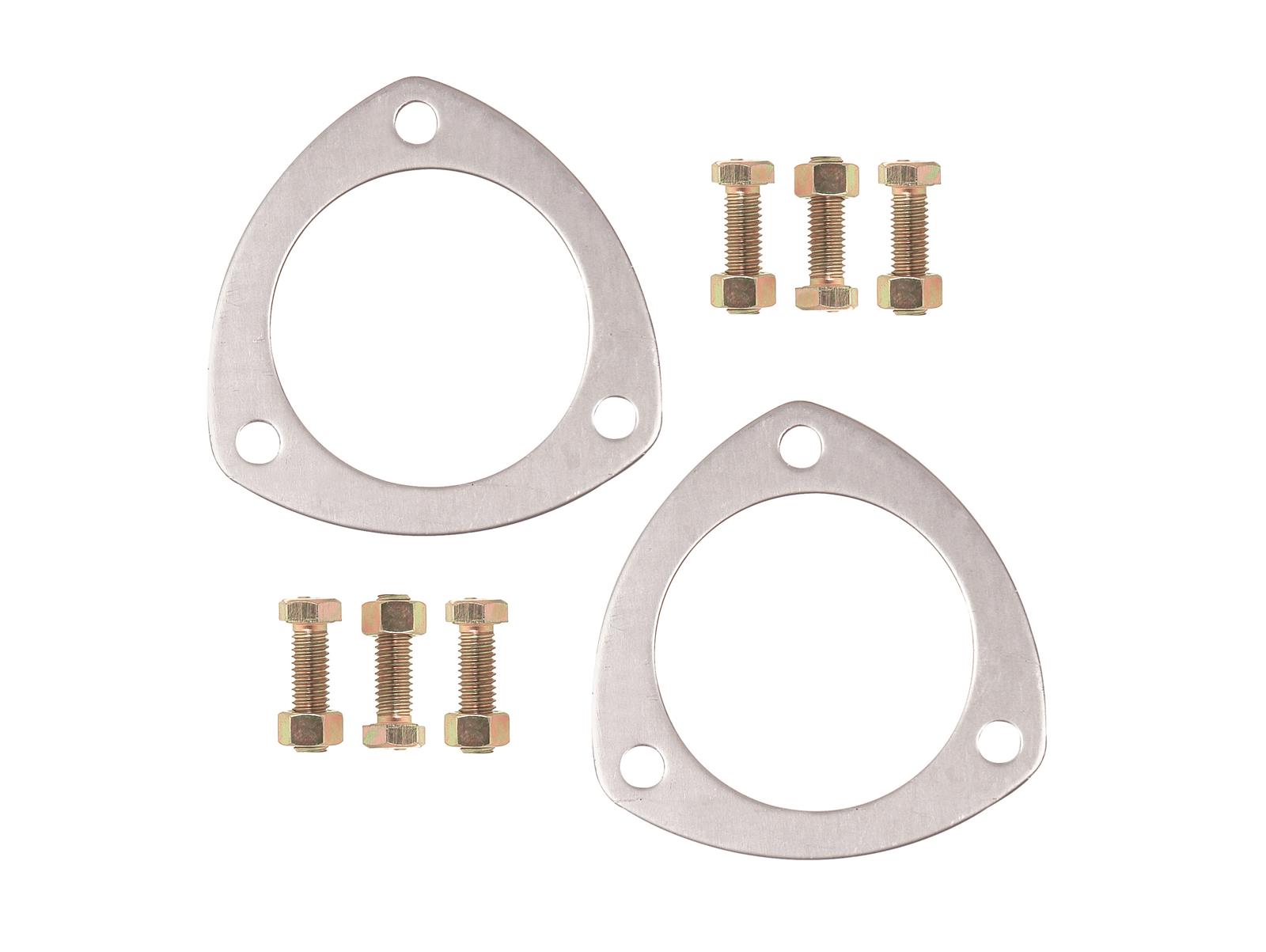 Mr. Gasket Aluminum Collector Gaskets 7420G Exhaust Gaskets, Collector, Soft Aluminum, 2.50 in. Diameter, 3 Bolt Holes, Pair