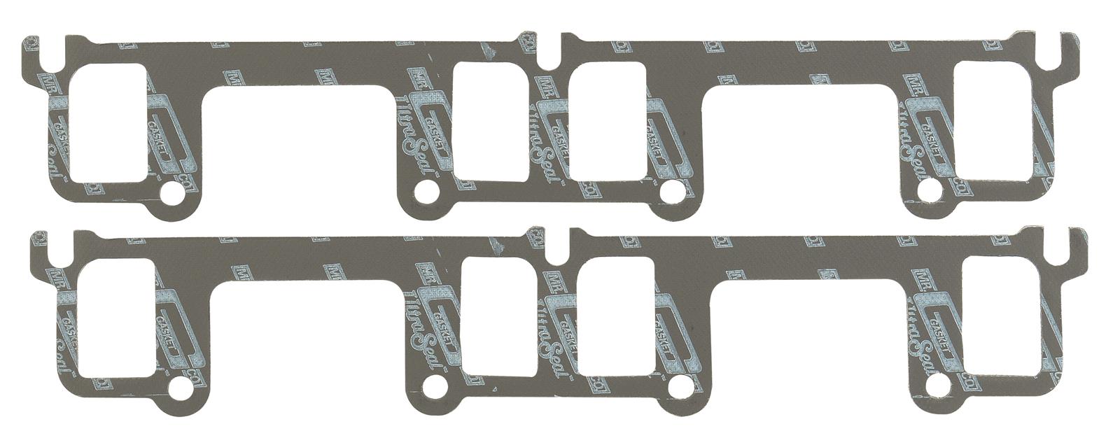 Mr. Gasket Ultra-Seal Exhaust Gaskets 7529 Manifold Gasket, Ultra-Seal, Steel Core Laminate, Rectangle Port, Buick, 350, Pair
