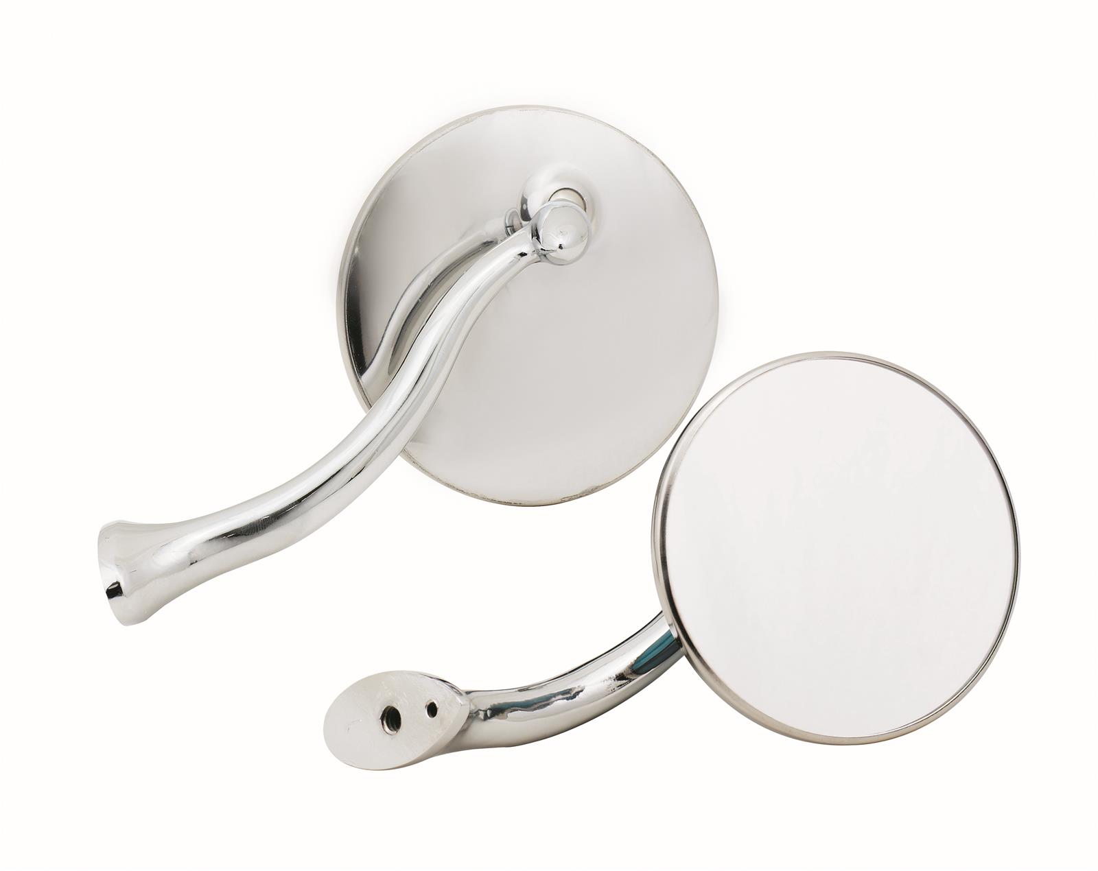Mr. Gasket Swan Neck Mirrors 8218GMRG Mirrors, Neck, Mirrors, 4 in. Dia., Driver and Passenger Side, Aluminum, Stainless Steel, Polished, Pair thumbnail 3