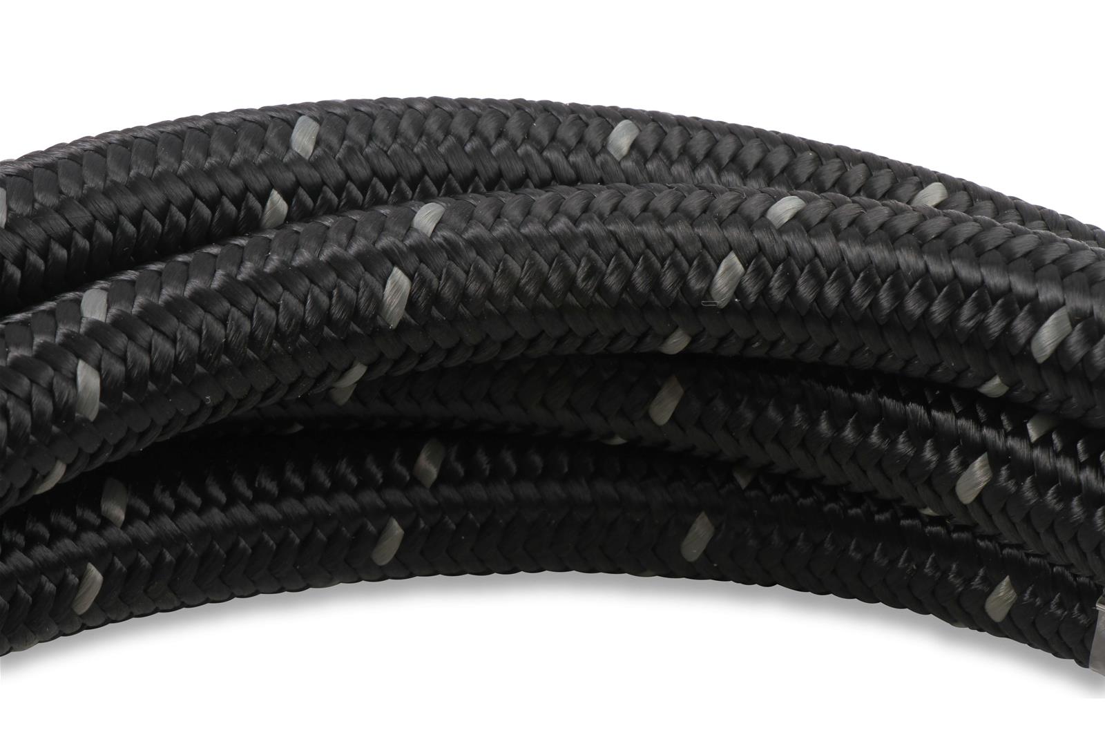 Mr. Gasket Black Nylon Braided AN Hose -6 10 ft. 841006 Hose, Size, Fluoroelastomer, Outer, Black, 0.563 in. O.D., -40 degrees F To 302 degrees F, 350 psi, 10.00 Length, Each
